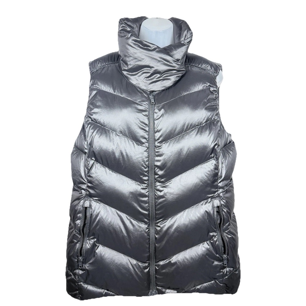 LL Bean DownTek Puffer Vest Womens Large Black Packable Water Repellent